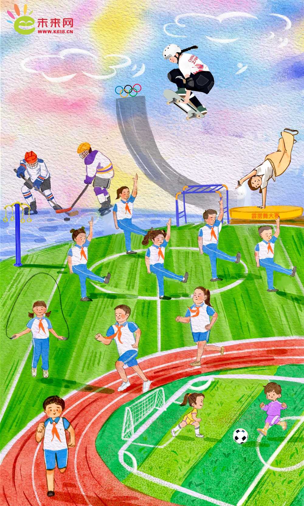 “六一”主题手绘漫画争当爱党爱国、勤奋好学、全面发展的新时代好少年(图4)